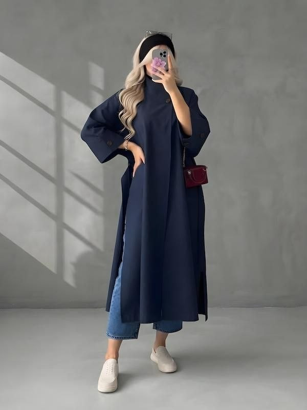 ترنچ کت بلند زنانه رایکا